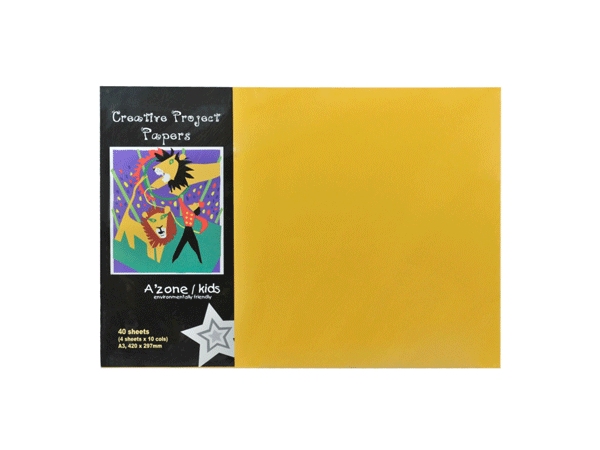 Azone Creative Paper A3 Mix Colour 125gsm - 40s Per Pack
