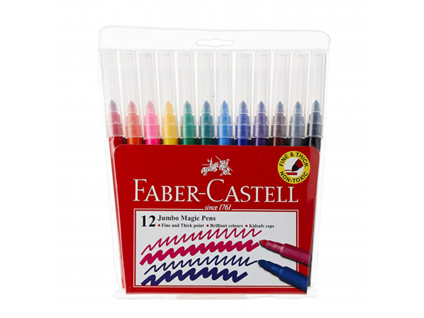 Faber Castell Jumbo Magic Pen (12 Colours)