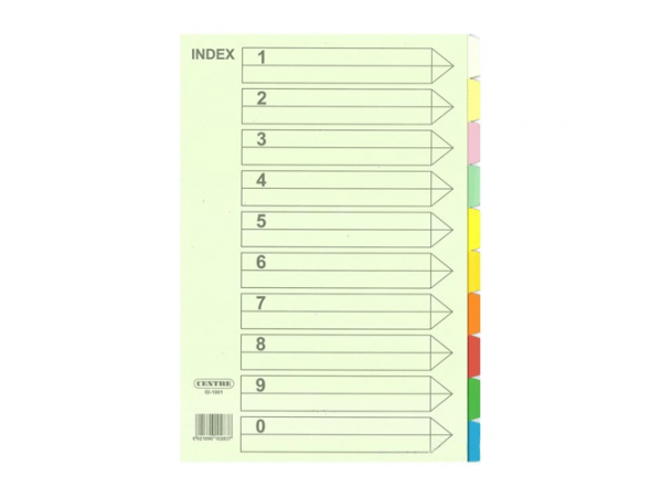 10 Colour Paper Divider A4 ID-100 - 5 Set Pack