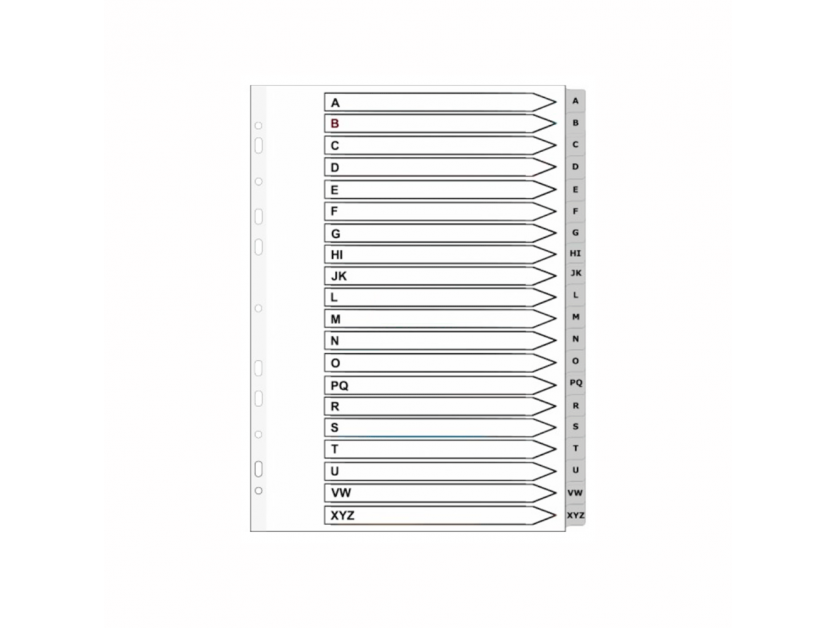 A - Z Paper Divider A4 with Mylar Tab