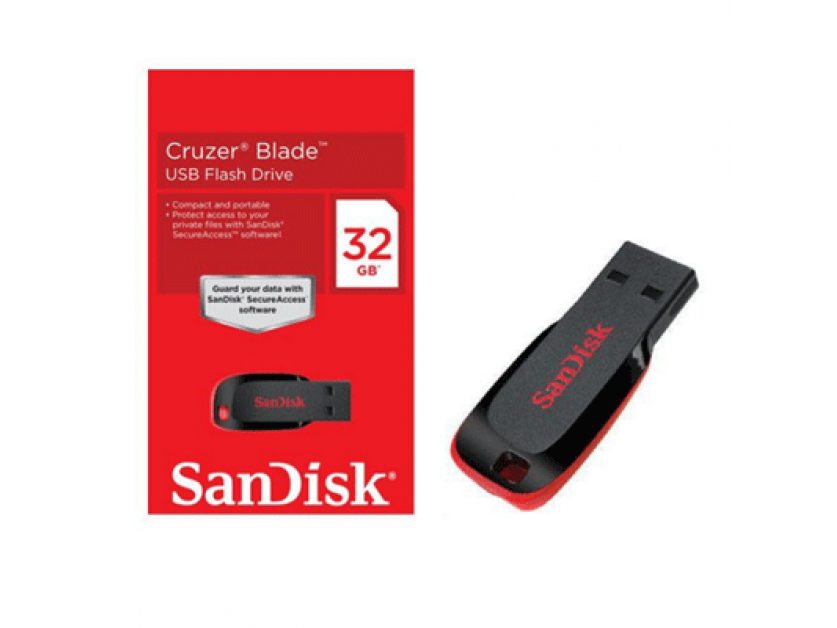 Sandisk Cruzer Blade USB Flash Thumb Drive 32GB