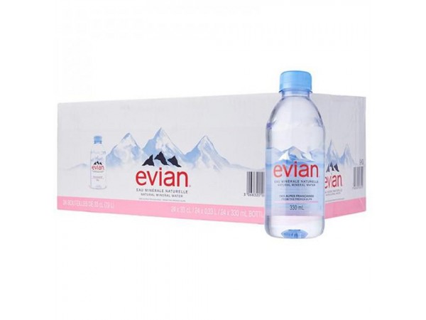 Evian Mineral Water Bottle 330ml x 24 Bottles