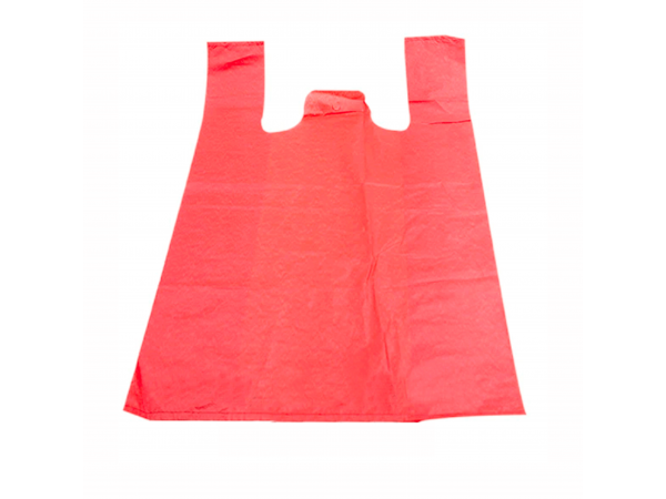 Red Singlet Carrier Plastic Bag 21 x 23 Inch - Large