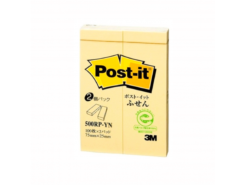 3M Post-it Recycled  Yellow 500RP-YN