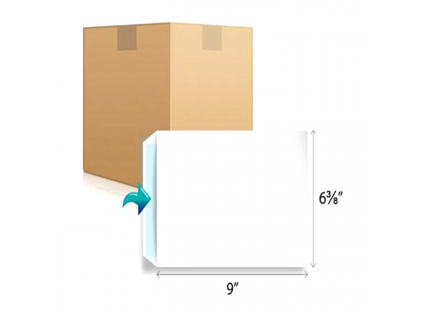 White Envelope 6 3/8 x 9 Inch A5 - 500s Per Box