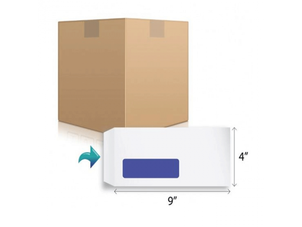 White Window Envelope 4 x 9 Inch - 500s Per Box