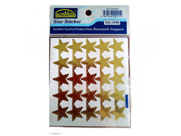 Suremark Star Stickers 5 Per Pack SQ-1590