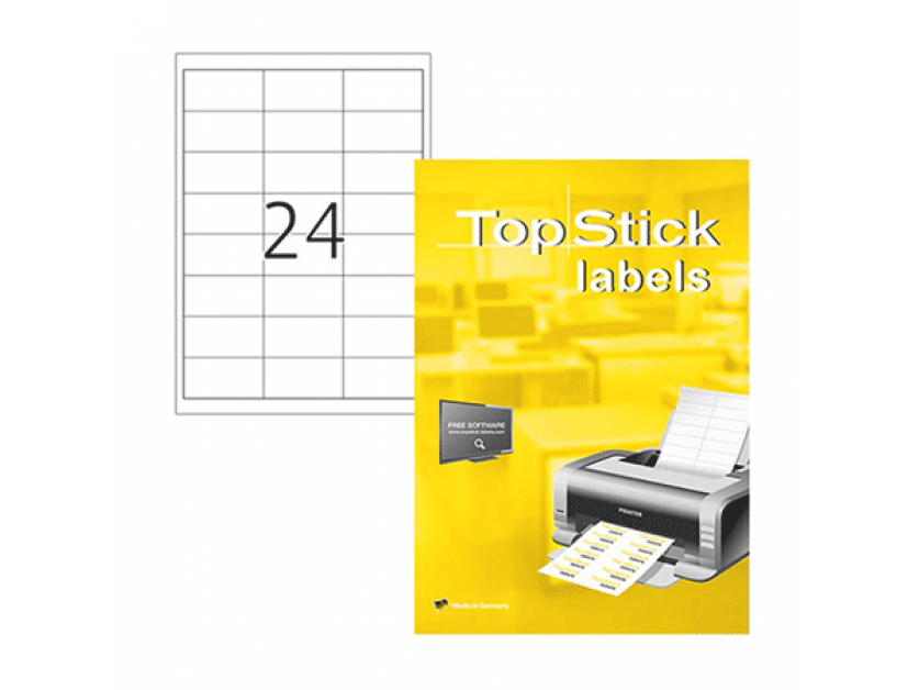 Top Stick White Labels 66 x 33.8mm 8701