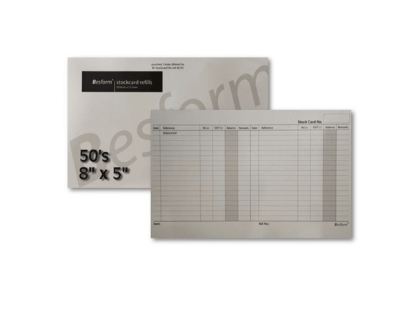 Stock Card 8 Inch x 5 Inch - White