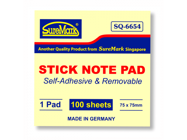 Suremark Stick Note Pad 75 x 75mm SQ6654