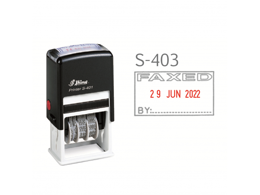 Shiny Self Inking Date Stamp Faxed S403