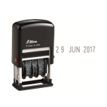 Shiny Self Inking Date Stamp Blue S400