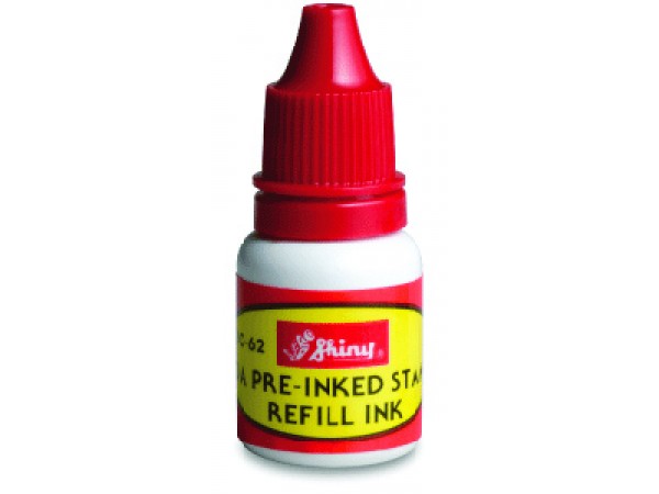 Shiny Pre Ink Stamp Refill Red SO-62