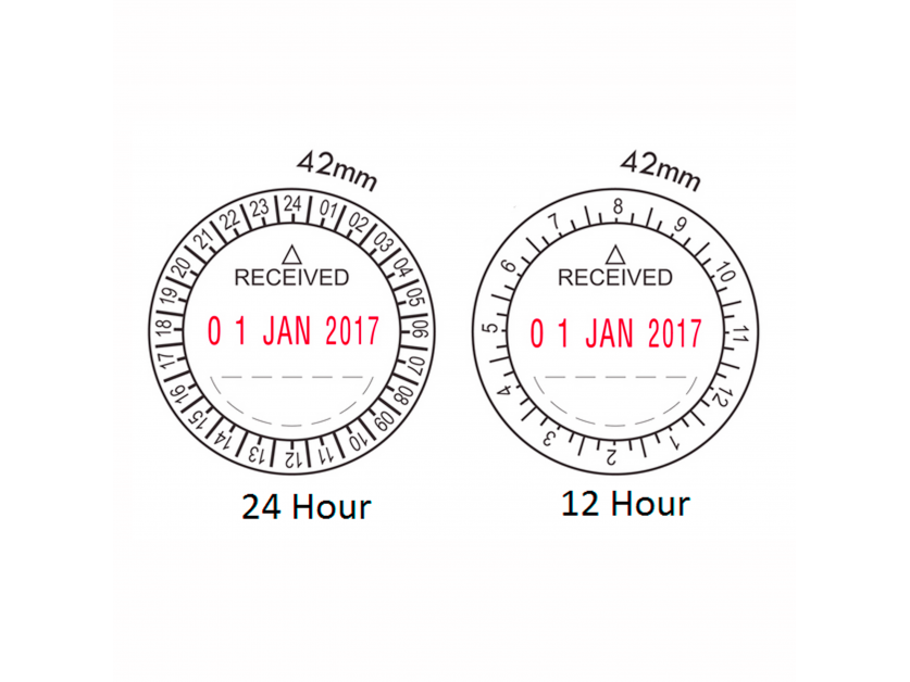 Self Inking Custom Stamp - Time & Date