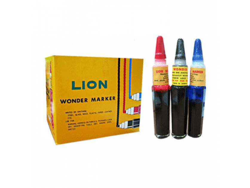 Lion Wonder Marker Permanent Ink - 24s Per box