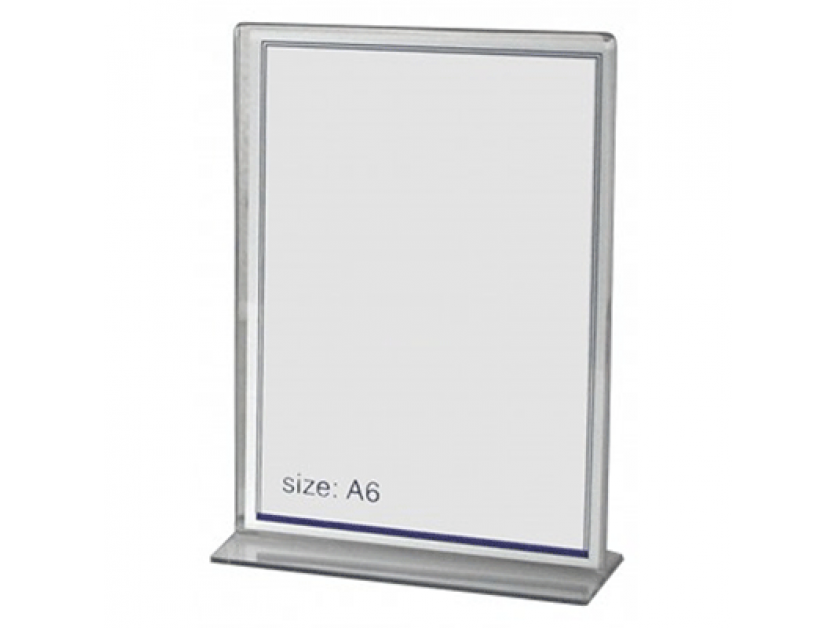 Acrylic Transparent Stand T-Shape A6 T86