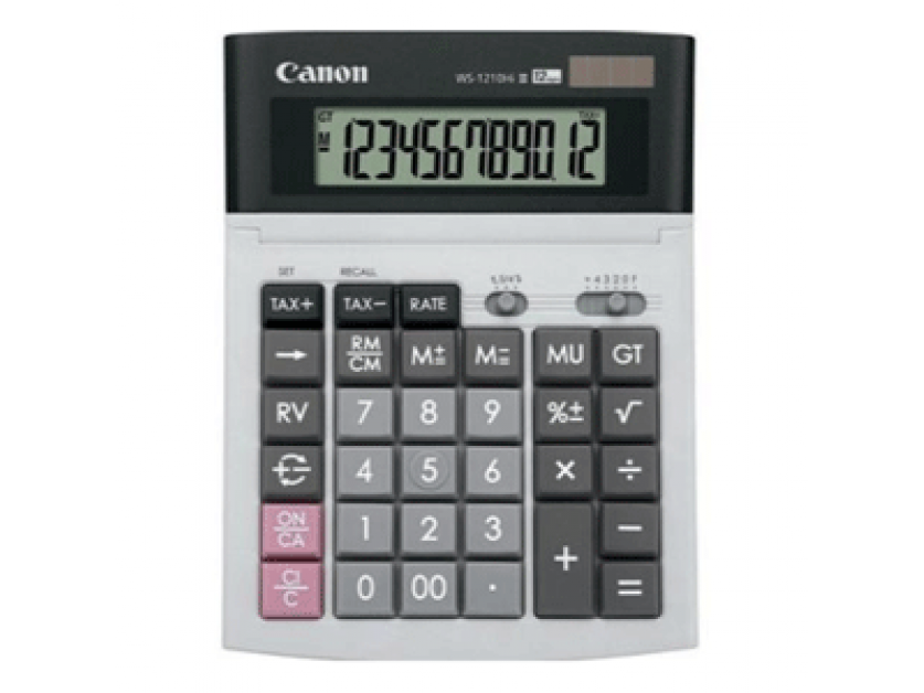 Canon Calculator with Tax 12 Digits WS-1210Hi II