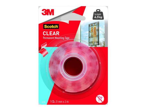 3M Clear Mounting Tape 21mm x 2m (4010C-2M)