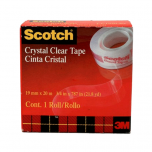 3M Crystal Clear Tape 19mm x 20m (3/4 Inch) CC1920B