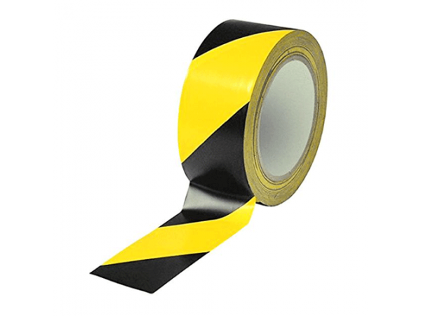 Yellow and Black Boundary Safety Tape 48mm x 40m